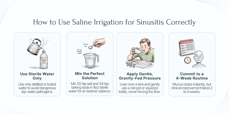 Saline Irrigation for Sinusitis - How to Use Saline Irrigation for Sinusitis Correctly