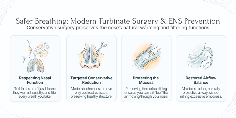 Empty Nose Syndrome - Safe Breathing Modern Turbinate Surgery and ENS Prevention